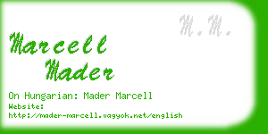 marcell mader business card